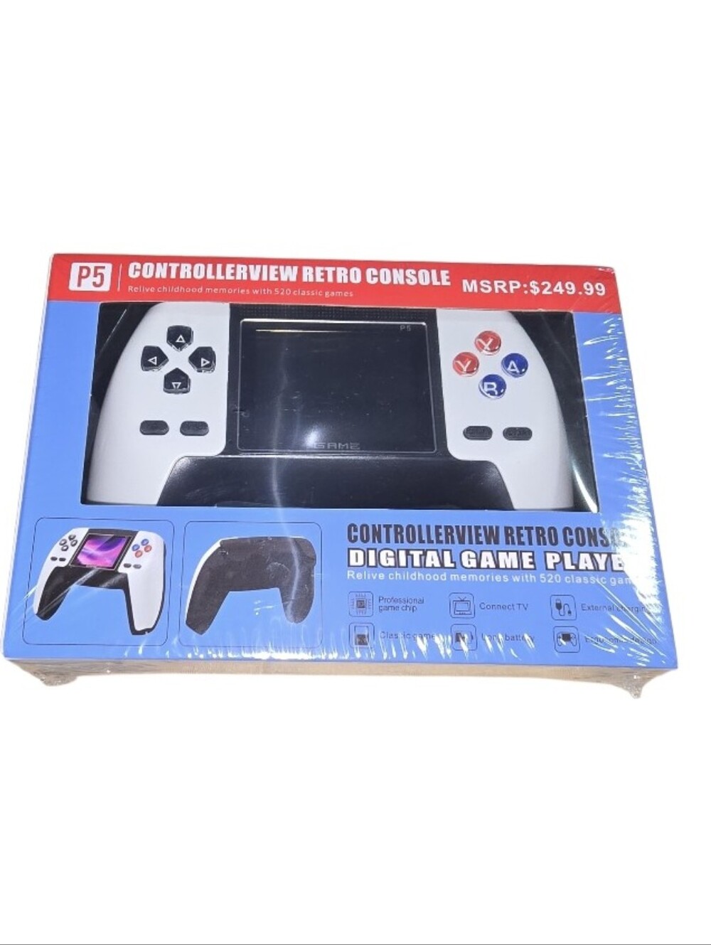 P5 ControllerView Retro Console Handheld - White